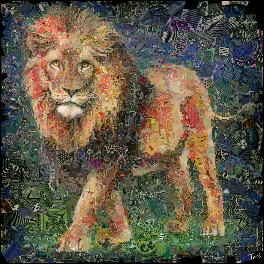 My 12 Wild Animals Made Out Of Banknotes From All Over The World