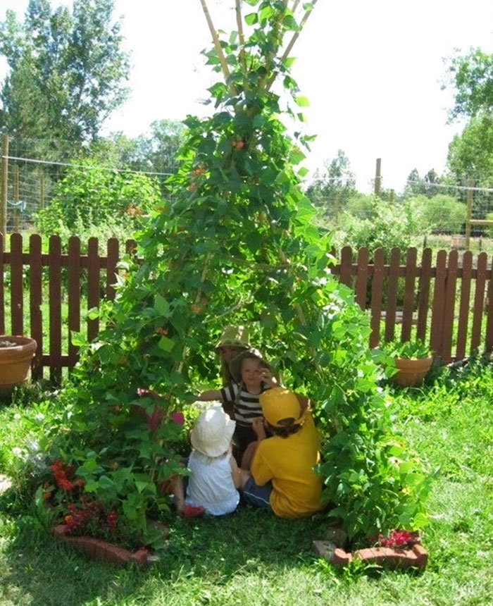 People Are Growing Magical Bean Pole Garden Tents For Their Kids
