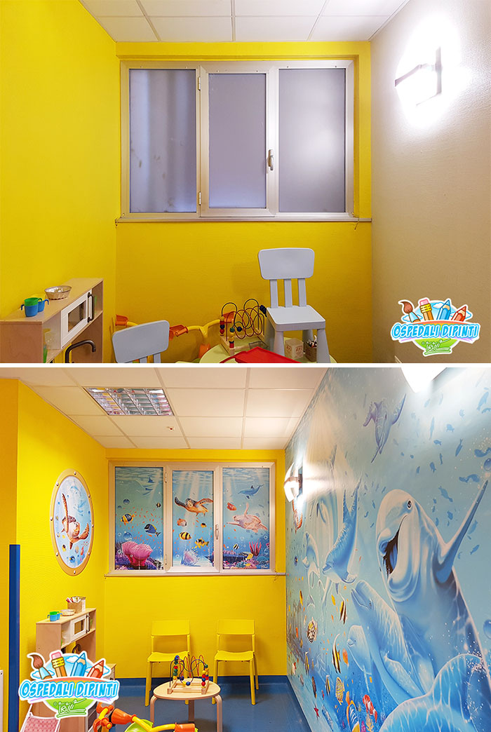 This Italian Painter Turns The Hospital's Walls Into An Enchanted Kingdom To Help Children Deal With Their Fears