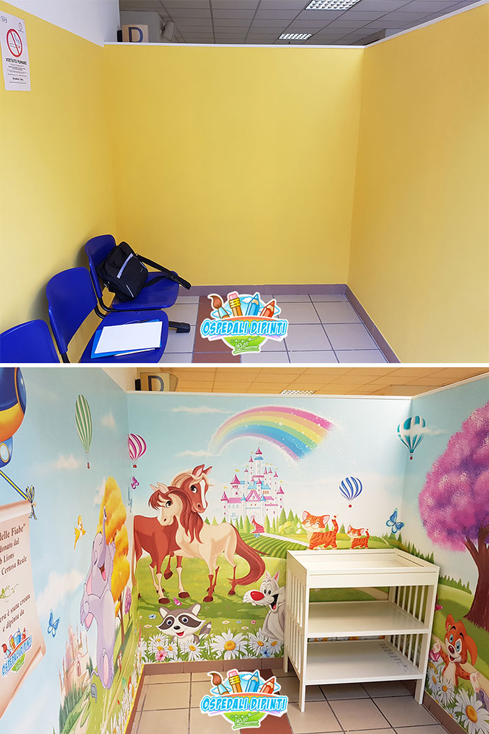 This Italian Painter Turns The Hospital's Walls Into An Enchanted Kingdom To Help Children Deal With Their Fears