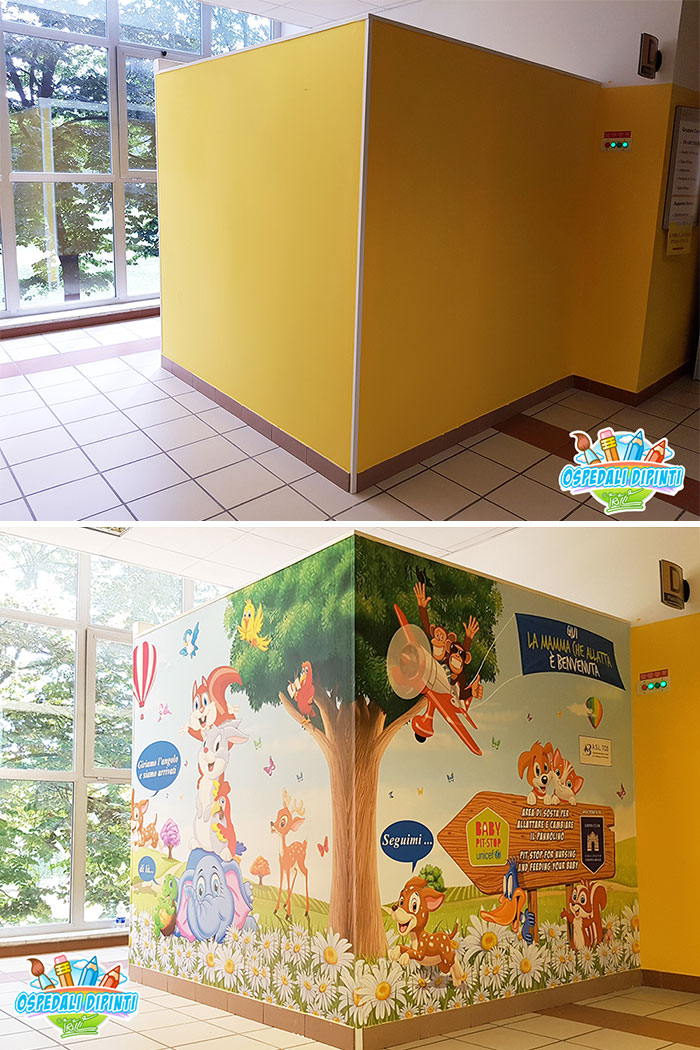 This Italian Painter Turns The Hospital's Walls Into An Enchanted Kingdom To Help Children Deal With Their Fears