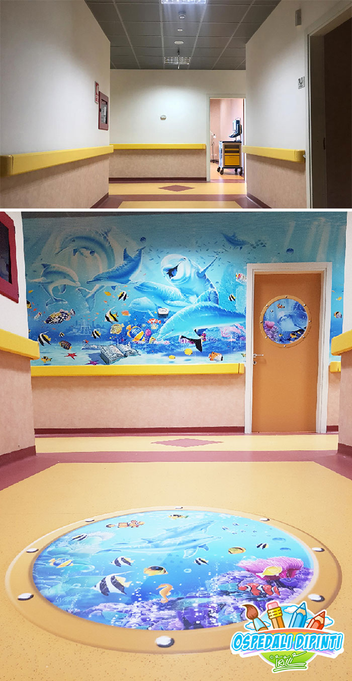 This Italian Painter Turns The Hospital's Walls Into An Enchanted Kingdom To Help Children Deal With Their Fears