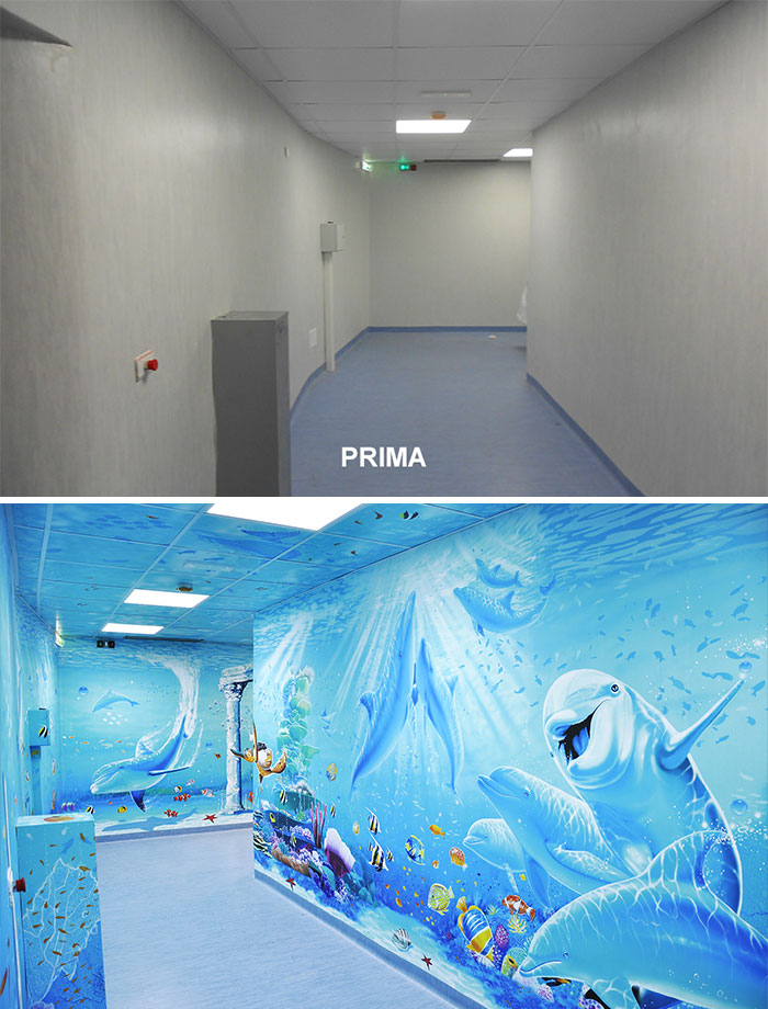 This Italian Painter Turns The Hospital's Walls Into An Enchanted Kingdom To Help Children Deal With Their Fears