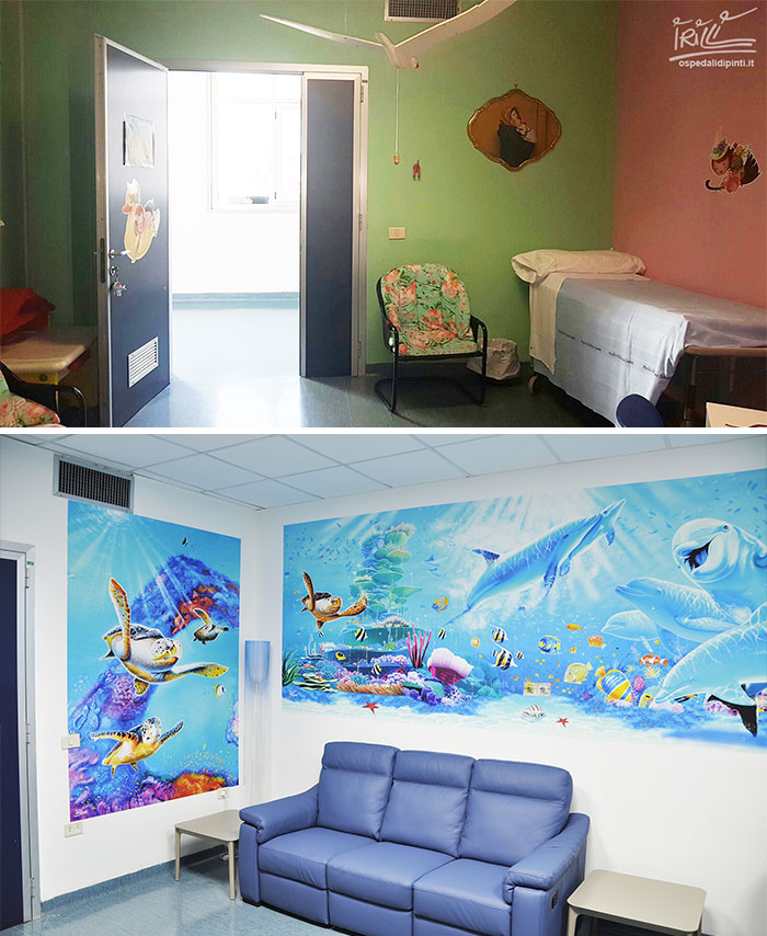 This Italian Painter Turns The Hospital's Walls Into An Enchanted Kingdom To Help Children Deal With Their Fears