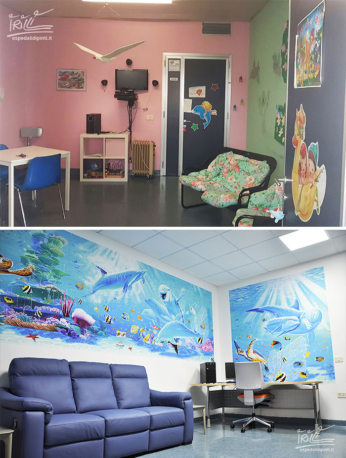 This Italian Painter Turns The Hospital's Walls Into An Enchanted Kingdom To Help Children Deal With Their Fears