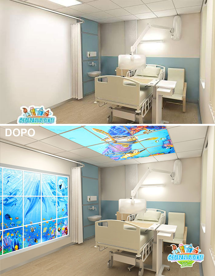 This Italian Painter Turns The Hospital's Walls Into An Enchanted Kingdom To Help Children Deal With Their Fears