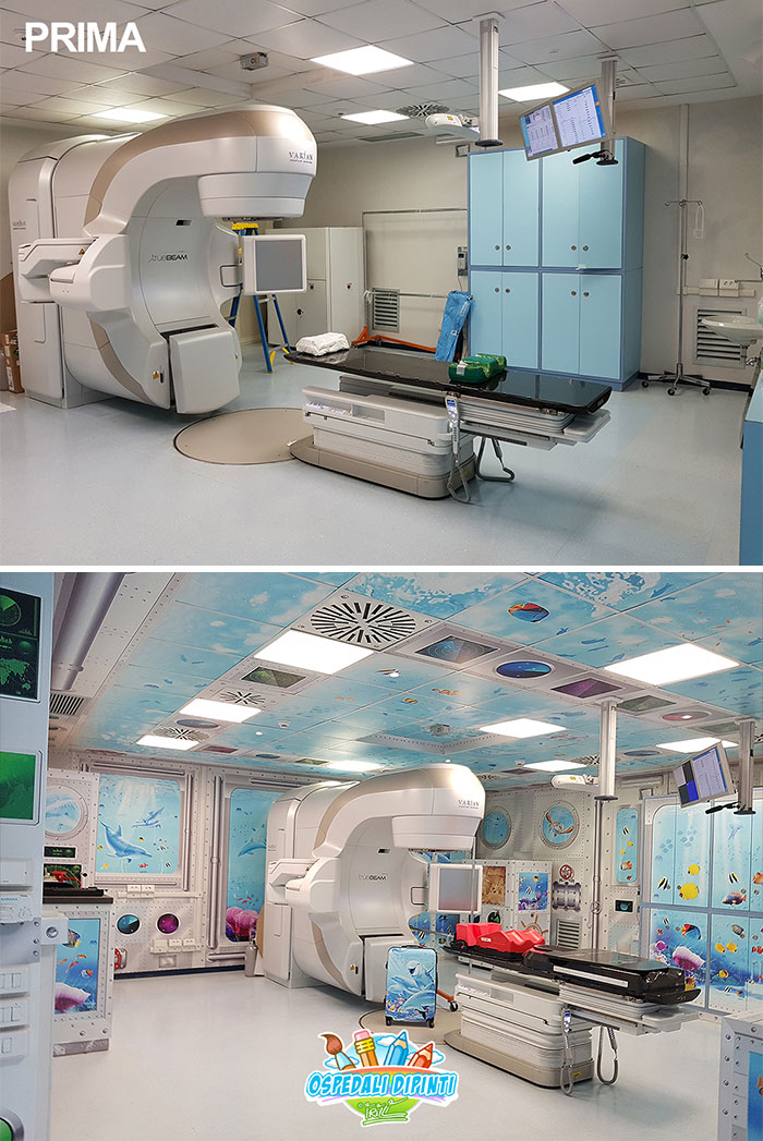 This Italian Painter Turns The Hospital's Walls Into An Enchanted Kingdom To Help Children Deal With Their Fears