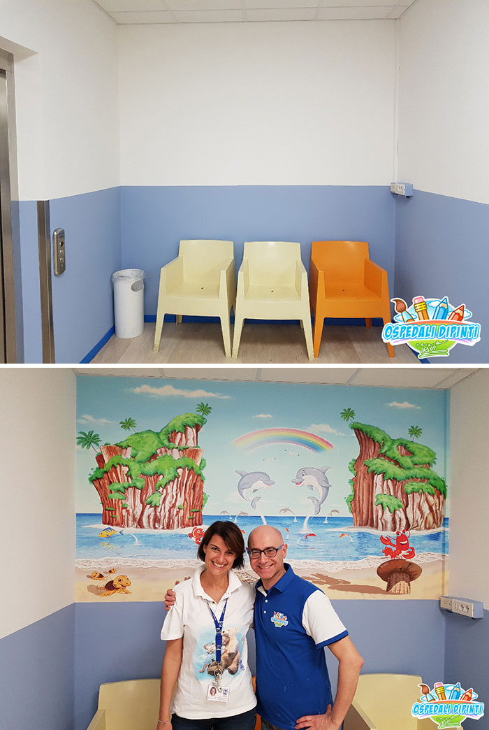 This Italian Painter Turns The Hospital's Walls Into An Enchanted Kingdom To Help Children Deal With Their Fears