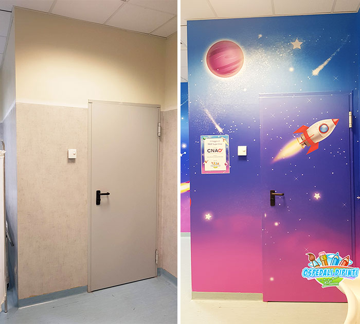This Italian Painter Turns The Hospital's Walls Into An Enchanted Kingdom To Help Children Deal With Their Fears