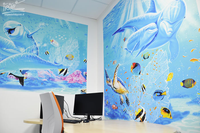 This Italian Painter Turns The Hospital's Walls Into An Enchanted Kingdom To Help Children Deal With Their Fears