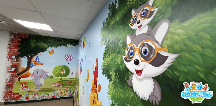 This Italian Painter Turns The Hospital's Walls Into An Enchanted Kingdom To Help Children Deal With Their Fears