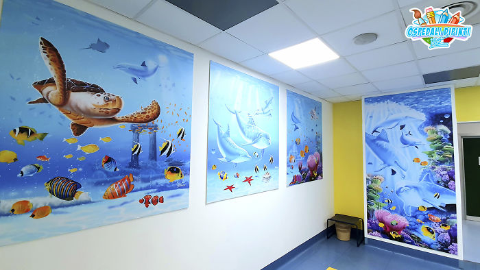 This Italian Painter Turns The Hospital's Walls Into An Enchanted Kingdom To Help Children Deal With Their Fears