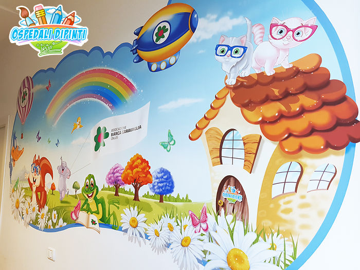 This Italian Painter Turns The Hospital's Walls Into An Enchanted Kingdom To Help Children Deal With Their Fears