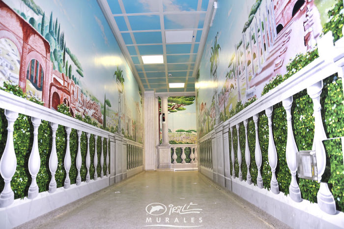 This Italian Painter Turns The Hospital's Walls Into An Enchanted Kingdom To Help Children Deal With Their Fears