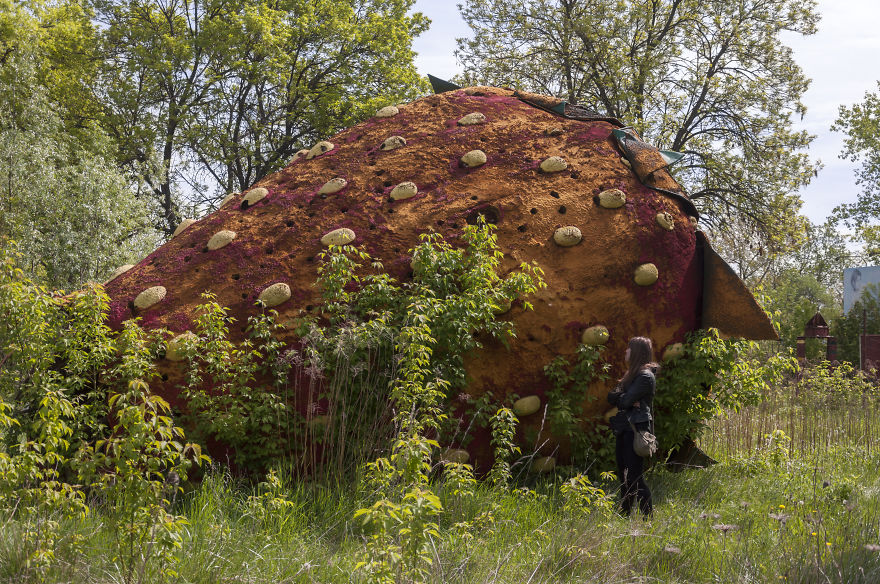 We Captured This Huge, Abandoned Strawberry Twice - In The Springtime And In The Wintertime. The Difference Is Significant! (10 Pictures)