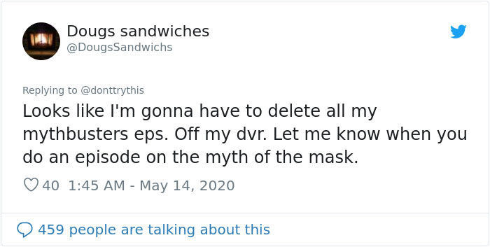 Adam Savage Makes A Statement About People Who Refuse To Wear A Mask, Shuts Down Idiots One By One Adam Savage Makes A Statement About People Who Refuse To Wear A Mask, Shuts Down Idiots One By One