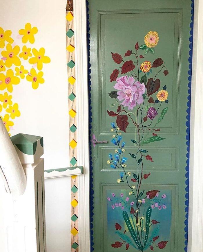 Artist Stuck In Quarantine Unleashes Her Creativity On Her House And Paints All Over The Walls