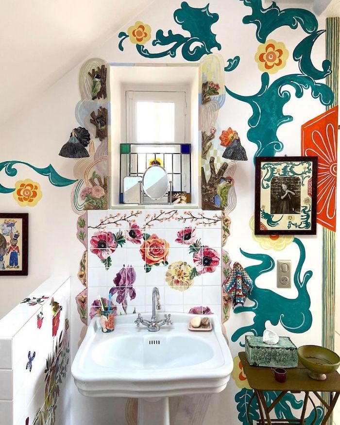 Artist Stuck In Quarantine Unleashes Her Creativity On Her House And Paints All Over The Walls