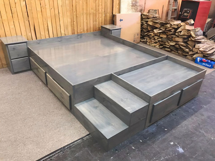 This Company Makes Custom Wooden Bed Frames With Built-In Pet Beds This Company Makes Custom Wooden Bed Frames With Built-In Pet Beds