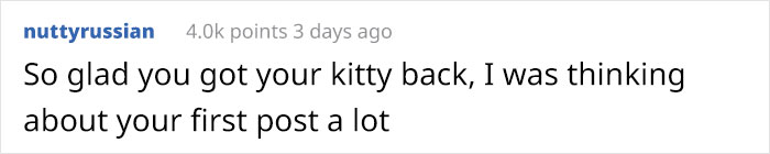 Person Has Their Parents Watch Their Cat During Their First Year Of College, Parents Secretly Give It Away