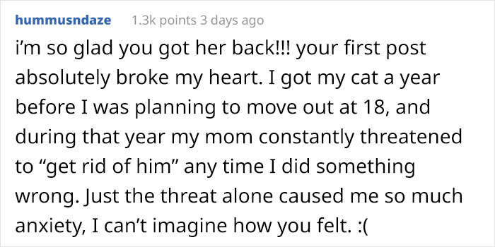 Person Has Their Parents Watch Their Cat During Their First Year Of College, Parents Secretly Give It Away Person Has Their Parents Watch Their Cat During Their First Year Of College, Parents Secretly Give It Away