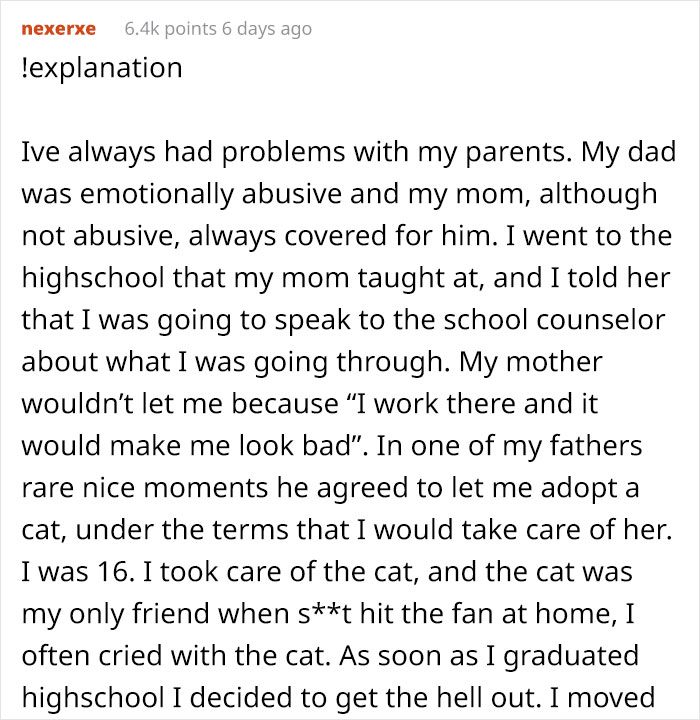Person Has Their Parents Watch Their Cat During Their First Year Of College, Parents Secretly Give It Away