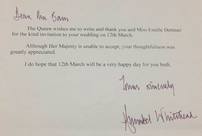 Guy Decided To Send Wedding Invitations To Celebrities Shares What They Responded