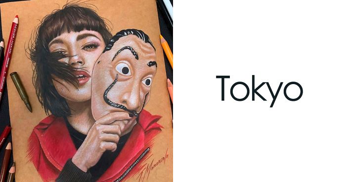 Filipino Artist Drew Money Heist’s Characters And Went Viral After One Of The Actresses Posted His Fan Art On Instagram