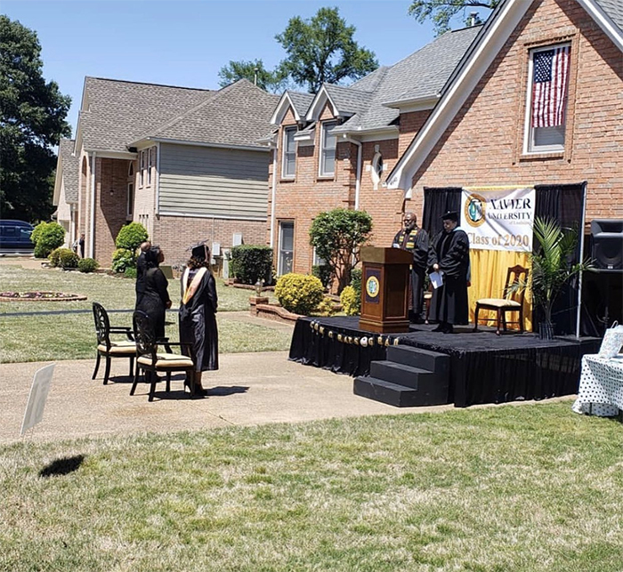 Dad Builds A Stage Right On His Driveway To Host College Graduation For His Daughter Dad Builds A Stage Right On His Driveway To Host College Graduation For His Daughter