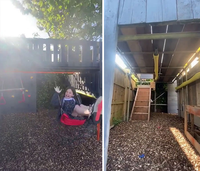 Savvy Dad Builds An Impressive Fortress For His Kids In Back Yard After Seeing How Expensive Tree Houses Are