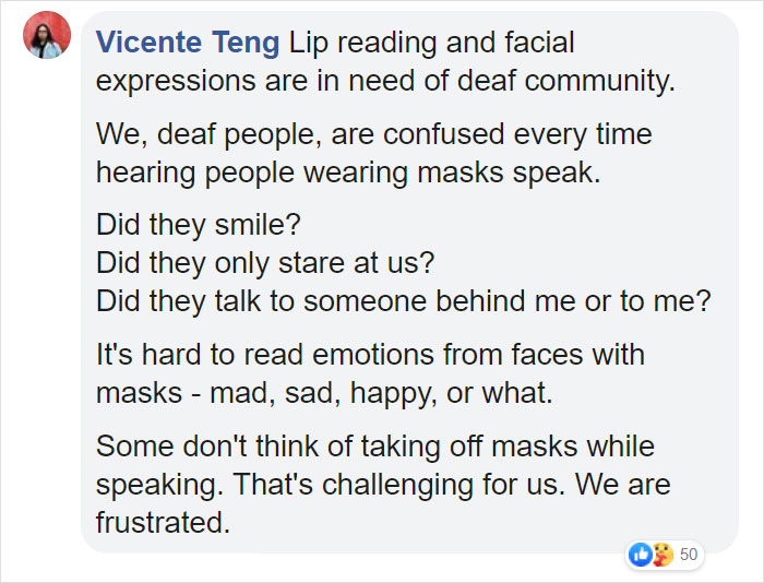 Deaf Mom Creates Clear Masks For Lip Reading, Quickly Learns It's Useful For People From Various Backgrounds