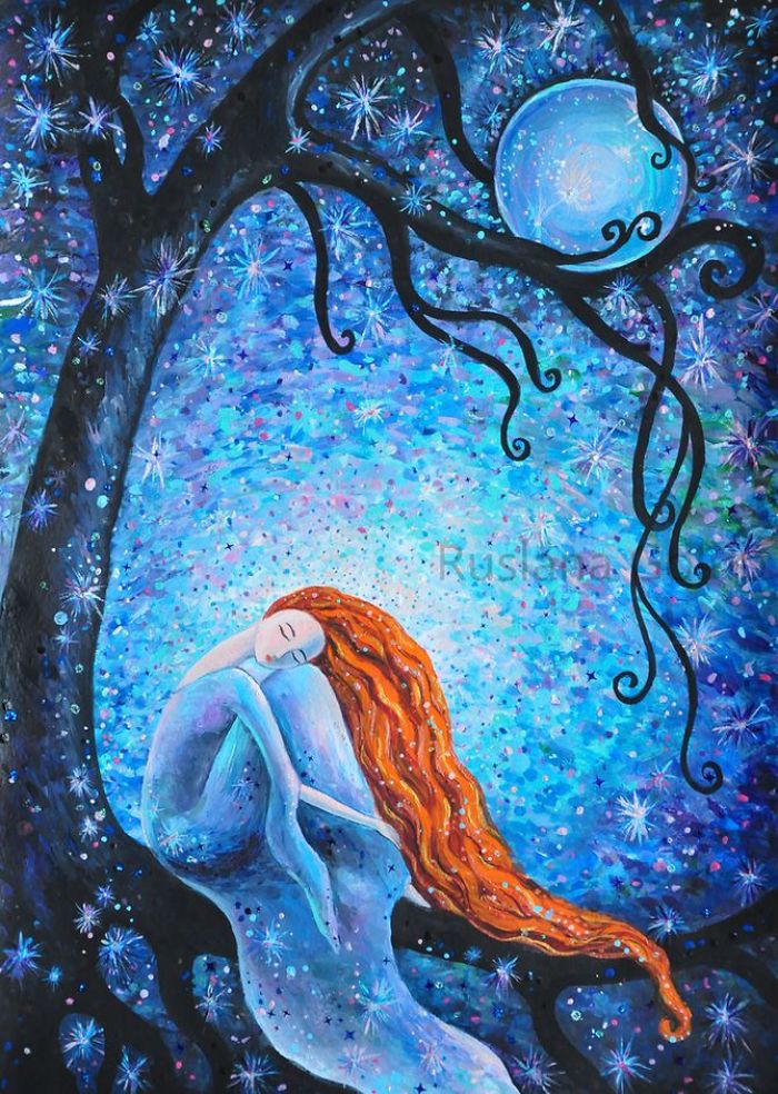 Moon, Stars, Horses, Redhead Maidens And Magical Creatures In Ruslana Golub's Artworks Moon, Stars, Horses, Redhead Maidens And Magical Creatures In Ruslana Golub's Artworks