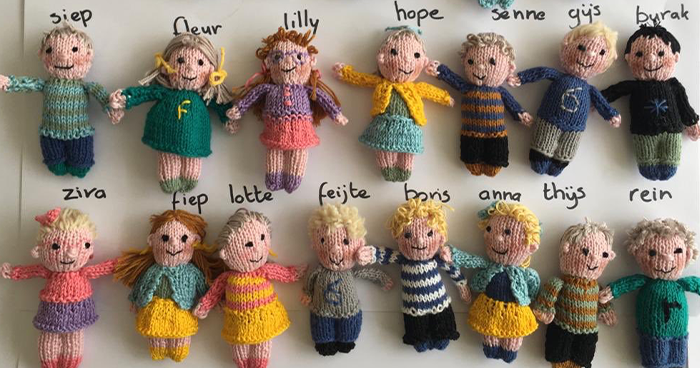 This Teacher Missed Her Students So Much, She Knitted Tiny Dolls Of All 23 Kids In Her Class