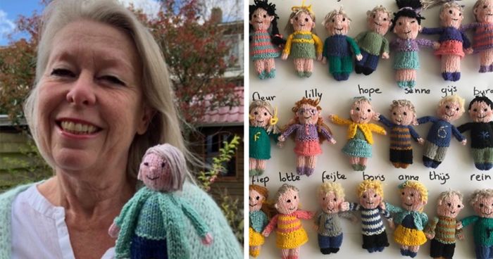 This Teacher Missed Her Students So Much, She Knitted Tiny Dolls Of All 23 Kids In Her Class