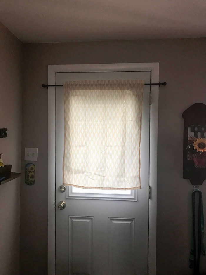 Tried To Hang A Curtain Over My Front Door, But Didn’t Realize What I Did Until I Stepped Back