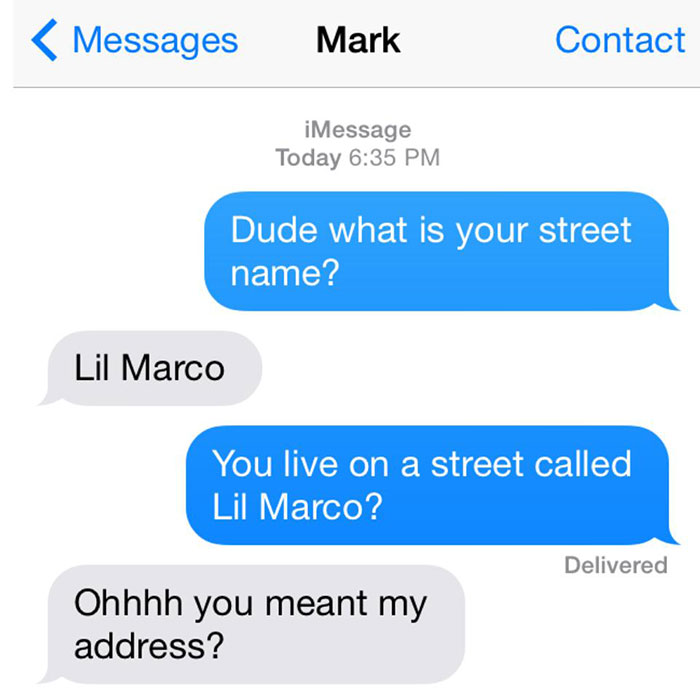 Your Address, Mark