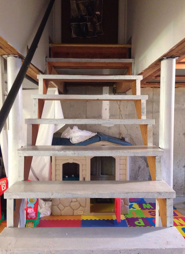 I'm An Idiot. Just Painted The Stairs To My Basement Now I'm Trapped