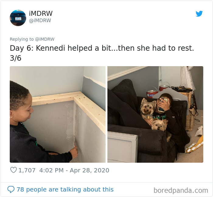Woman Documents Her Daughter Turning A Spare Room Into A House For Their Dogs Woman Documents Her Daughter Turning A Spare Room Into A House For Their Dogs