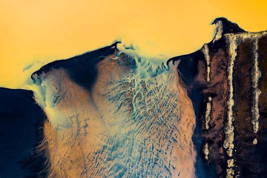 10th Place, Nature's Studio. Iceland Going Abstract. Painting Of A River, Iceland By Uwe Hasubek