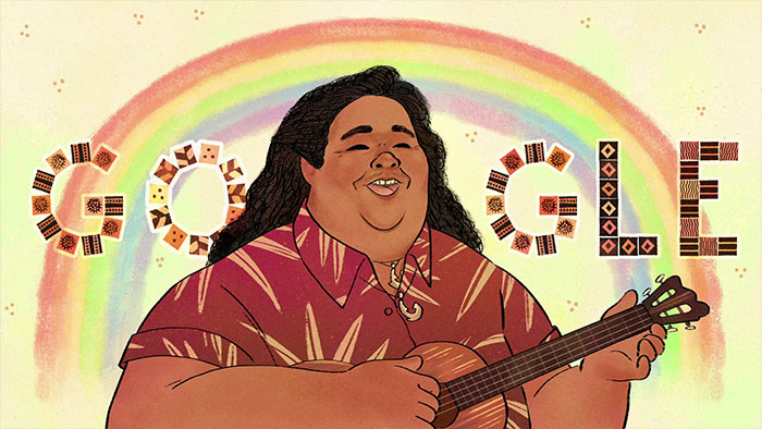 Google Doodles A Video Celebrating Hawaiian “Over The Rainbow” Singer IZ’s 61st Birthday