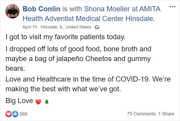 Husband Sets Up Weekly Date Nights Outside Hospital Window As His Wife Waits To Give Birth