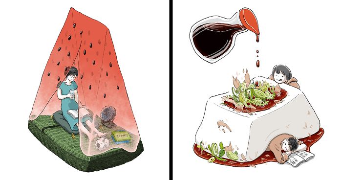 Marui Michi’s 24 Surreal Food Illustrations