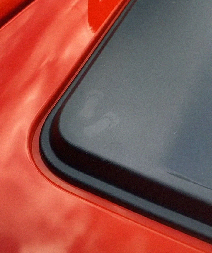 Flip-flops on the car detail Flip-flops on the car detail