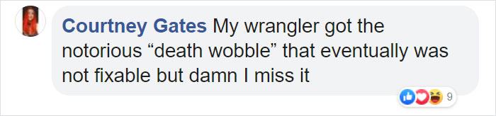 Facebook comment about jeep easter egg Facebook comment about jeep easter egg