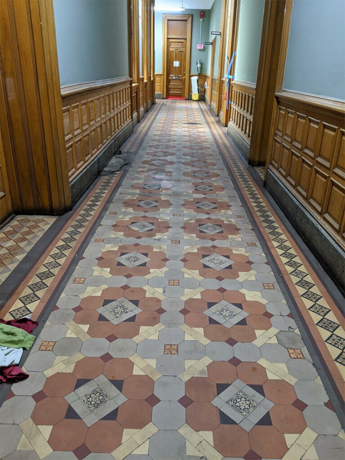 After City Hall Renovation Unveils A Stunning Early 20th Century Tiled Floor, People Start Sharing Their Own Unexpected Discoveries As Well After City Hall Renovation Unveils A Stunning Early 20th Century Tiled Floor, People Start Sharing Their Own Unexpected Discoveries As Well
