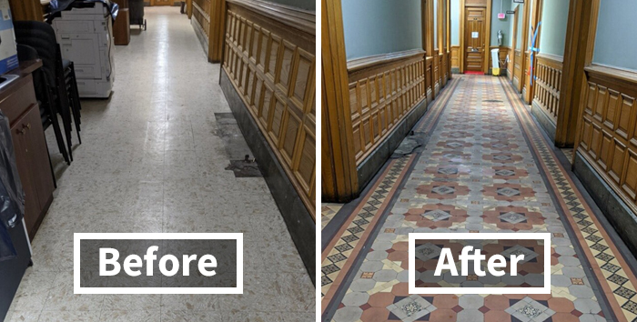After City Hall Renovation Unveils A Stunning Early 20th Century Tiled Floor, People Start Sharing Their Own Unexpected Discoveries As Well
