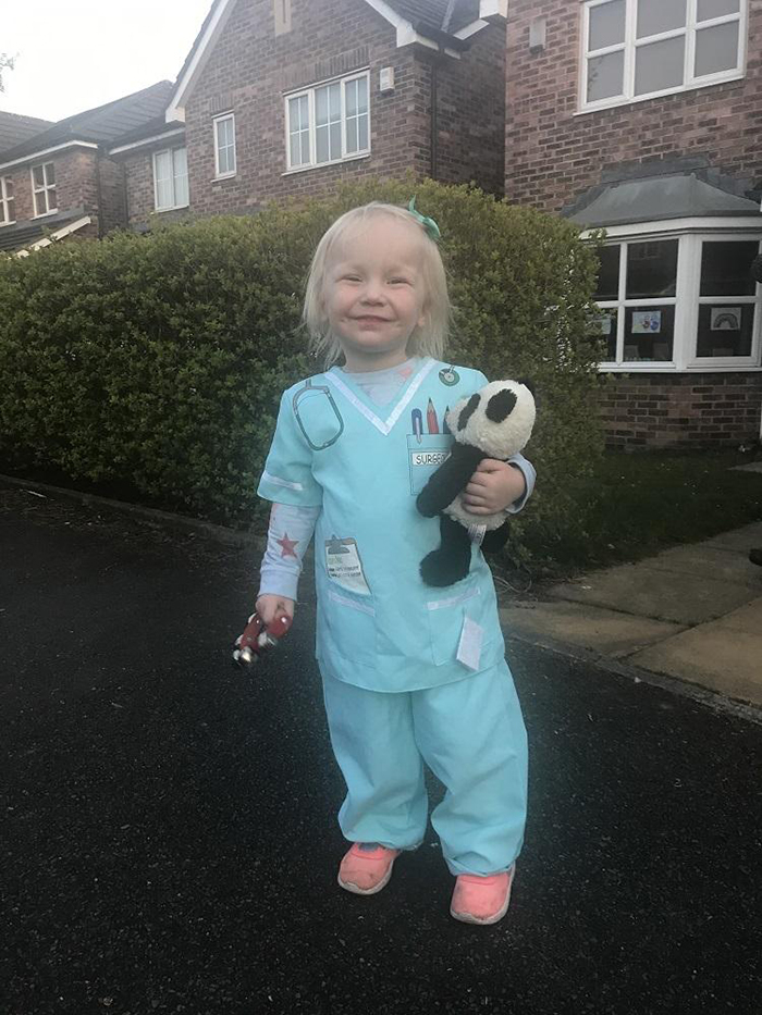 2-Year-Old Girl Dresses Up As Different Key Worker Each Week To Show Support For Them 2-Year-Old Girl Dresses Up As Different Key Worker Each Week To Show Support For Them