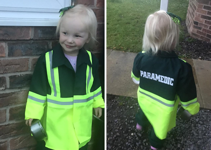 2-Year-Old Girl Dresses Up As Different Key Worker Each Week To Show Support For Them