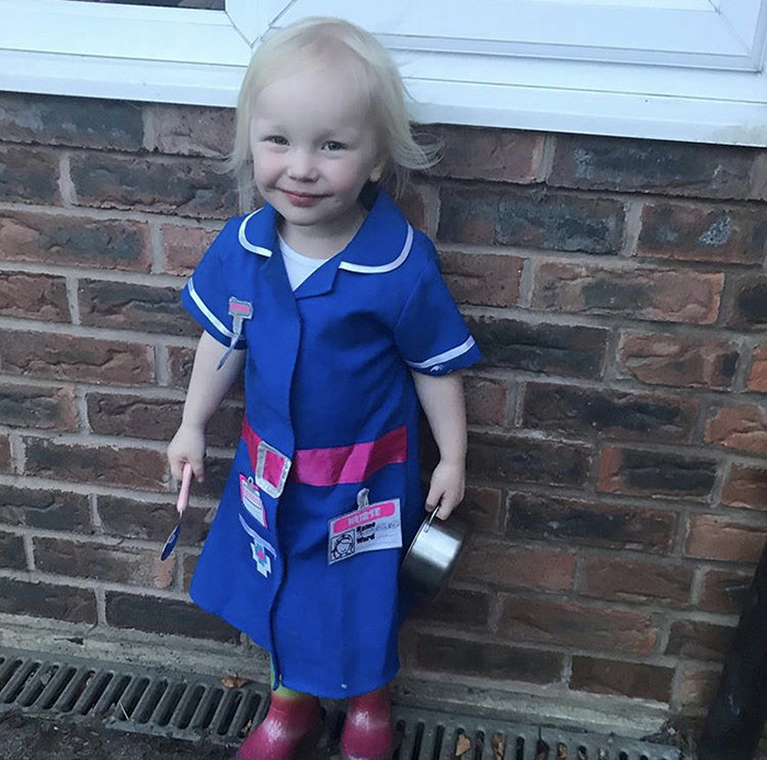 2-Year-Old Girl Dresses Up As Different Key Worker Each Week To Show Support For Them 2-Year-Old Girl Dresses Up As Different Key Worker Each Week To Show Support For Them