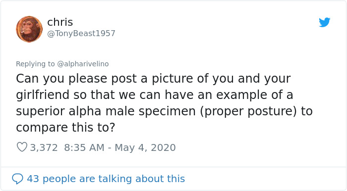 Twitter User Tells Males To Not Lean Into Their GFs Because It Makes Them Look Weak, Gets Called Out Twitter User Tells Males To Not Lean Into Their GFs Because It Makes Them Look Weak, Gets Called Out